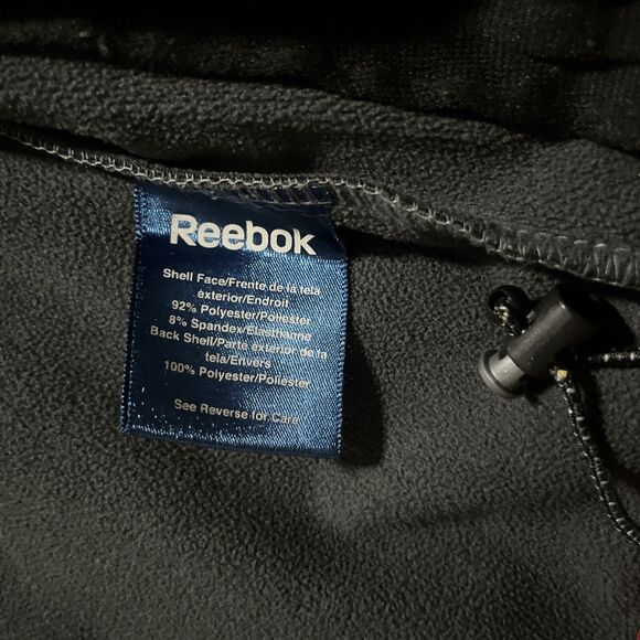 Reebok Black Soft Shell Full Zip Insulated Jacket Sz Small Windbreaker Gorpcore - Picture 9 of 11